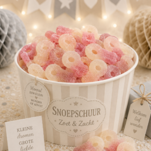 Babyshower roze sleutels