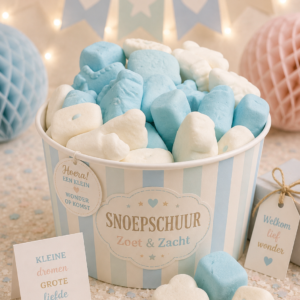 Babyshower schuim mix blauw