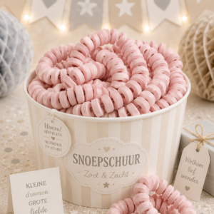 Babyshower snoepketting roze
