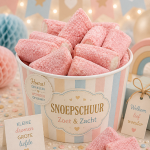 Babyshower spekjes aardbei zuur