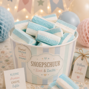 Babyshower spekjes blauw klein