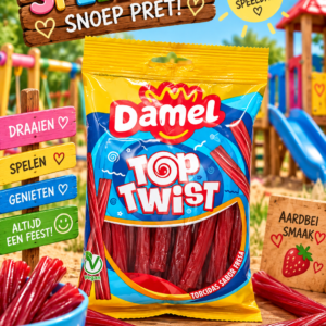 Kindersnoep kabel aardbei